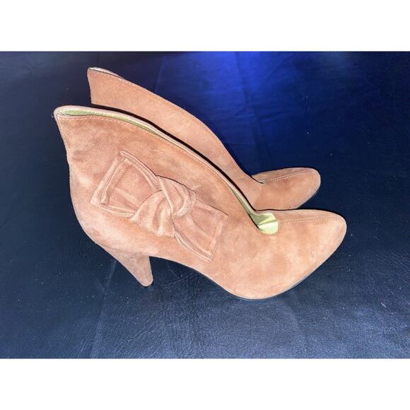 Luichiny Brown SUEDE High Heel Size 8M Brown Made In Brazil VTG Vintage - Picture 4 of 7